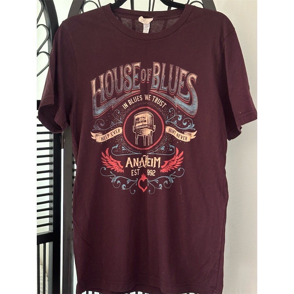 House of Blues Anaheim In Blues We Trust Graphic T-Shirt Maroon Size M